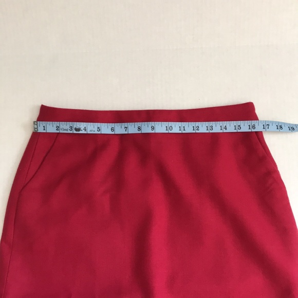 Lands end cranberry rose wool Aline skirt size 8 - Picture 9 of 10